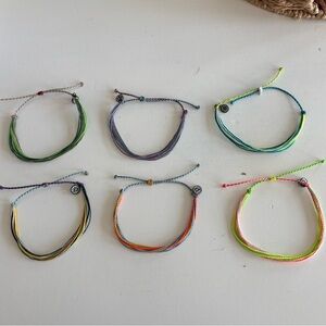 Pura Vida Multicolor String Bracelets Set And Anklets